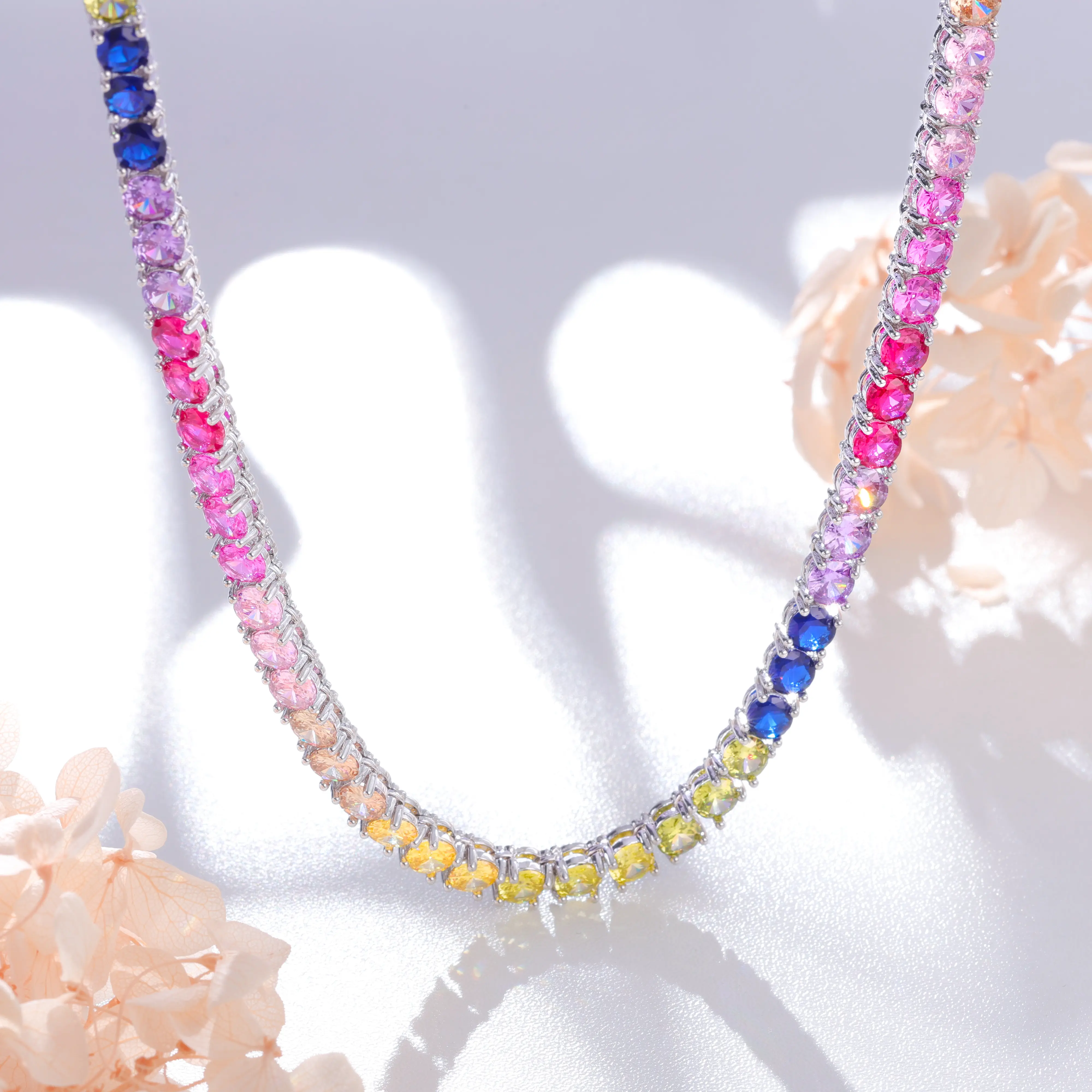 ARTPAGE Zircon Necklace | Fade-Resistant Silver-Base Zircon-Studded Luxury Necklace,Gift Box