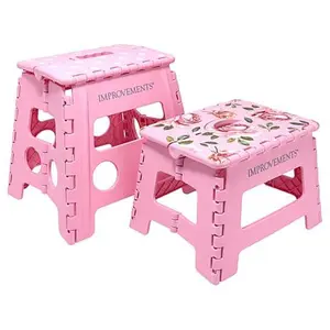 Improvements 14.5" and 12.5" Folding Plastic Step Stools