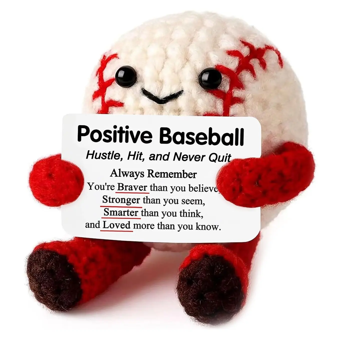 Sports Valentines Baseball Gifts for Boys 6 8 12 14 Baseball Stuff Accessories Drip Crochet Figure Stuffed Animal Huggable Collectible for Birthday Christmas