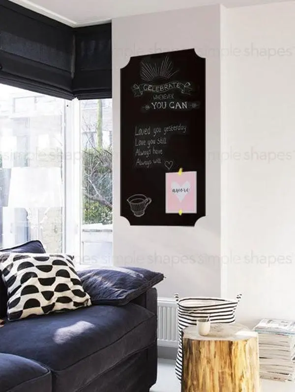 Large Elegant Chalkboard Wall Decal, Home Decor Decoration Sticker, Self Adhesive Vinyl Wall Art Sticker, Self Adhesive Sticker