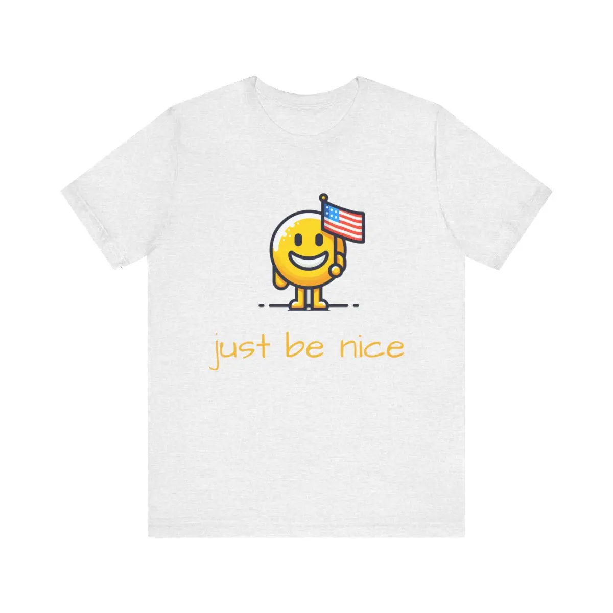 Bella Canvas T-Shirt -  Just Be Nice Tee - Unisex Cotton Jersey Short Sleeve T-Shirt Casual Classic red