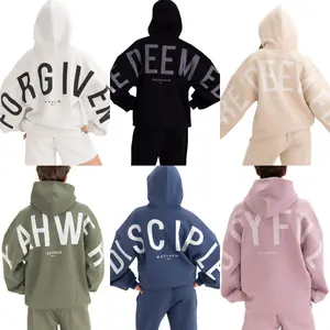 GLO Kingdom Essential Hoodie | Christian Oversized Hoodies, Heavyweight Faith Sweatshirts with Yahweh, Yeshua, Forgiven Designs, Super Soft Religious Apparel Gifts for Women & Men Fit Statement Fleece Pocket Fabric Polyester Cotton