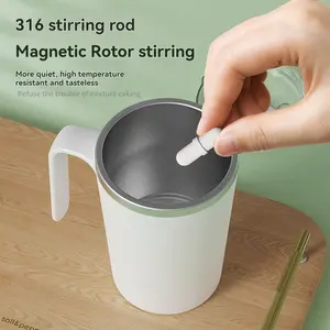 Automatic Stirring Mug Portable Coffee Mug Stainless Steel Mugs Washable Reusable Green Insulated Travel Drinkware