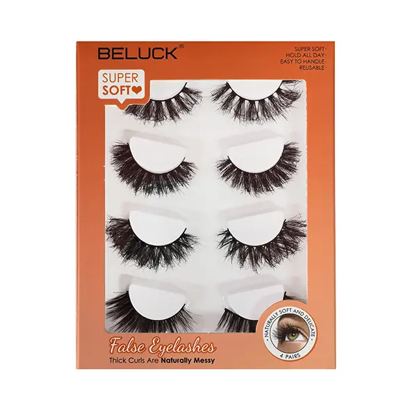 Beluck Hair 3D Volume False Eyelashes Kit, Lash Extensions Kit,Music Festival Makeup Products, Natural Fake Lashes, Reusable Cosmetic Eyelashes Extensions Kit, Makeup Thick Eyelashes for Women, Gift For Her