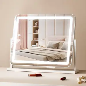 VEVOR Lighted Makeup Mirror 3 Color Vanity w/ USB Port Magnification21.7x17.7 in