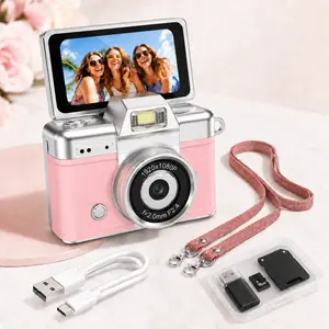 Y2K Mini Keychain Digital Camera, Cute Pocket-Size 720P HD Camera with Flash, 0.96" Screen, 16G Card & Charging Cable Included, Retro Vlog Camera for Travel, Concerts, Parties & Everyday Fun