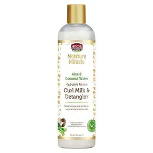 AFRICAN PRIDE MOISTURE MIRACLE Hydrating Moisturizing Curl Milk & Detangler, 12 oz, Hydrate