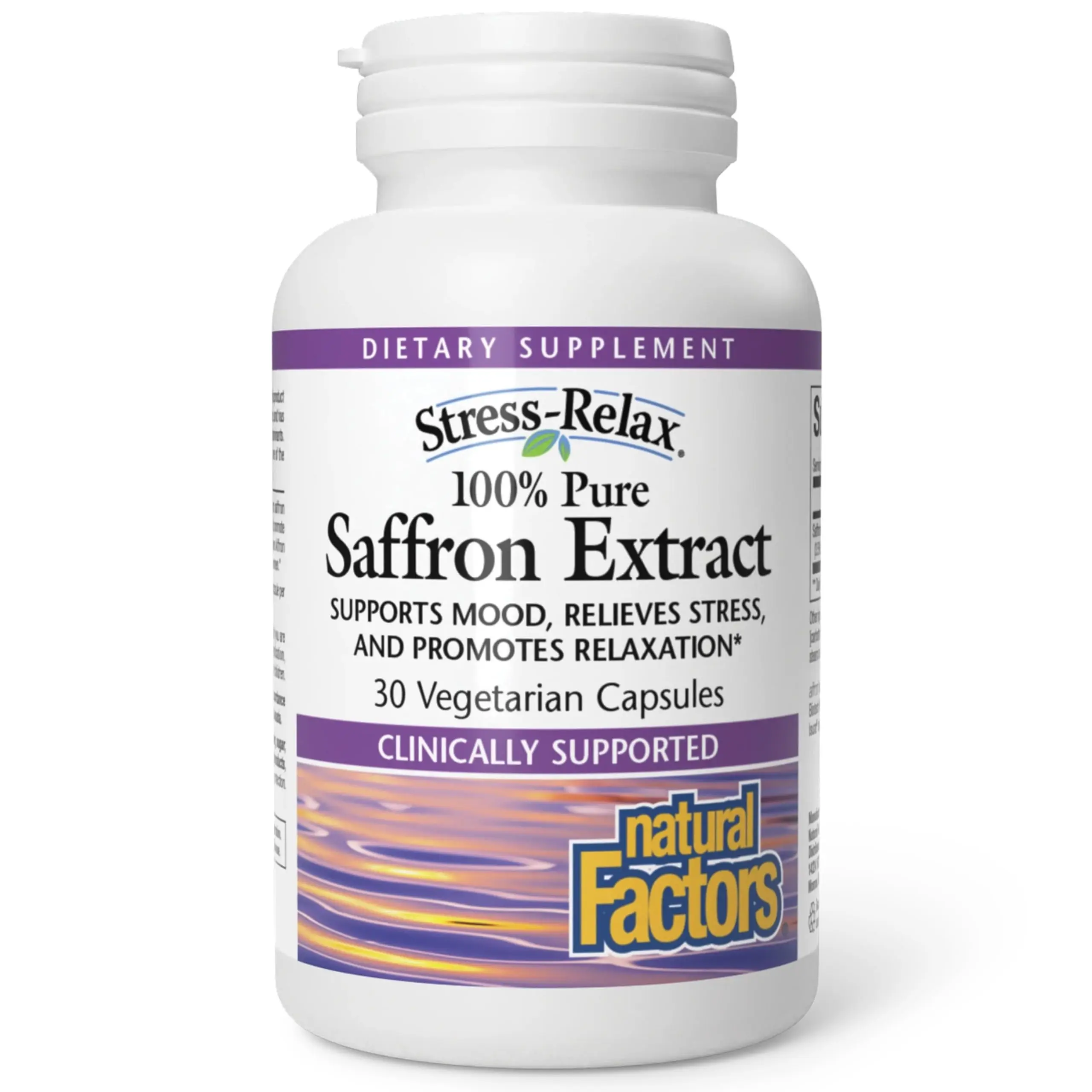 Natural Factors 100% Pure Saffron Stigmas Extract - High Purity Sleep Supplements, Natural Herbal Support for Restful Sleep & Calm Outlook - 30 Vegetarian Capsules (30 Servings)