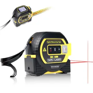 2026The Ruler 3-in-1 Measuring Tape, Tools Tape Measure, 3-in-1 Rangefinder with Led Display, 3 in 1 Digital Tape Measure with Cross Line, AutoLock, Measure Area, Volume, Pythagorean﻿