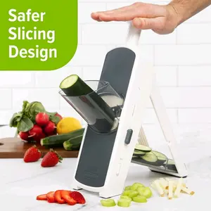 Mandoline Food Slicer, Adjustable Stainless Steel with Waffle Fry Cutter