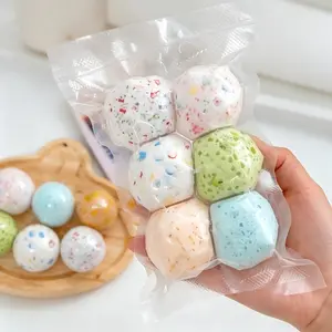 4/6-Piece Handmade Building Cream Balls, Colorful Slow Rebound Squishies, Sensory Sound Pressure Relief Stress Toy, Party Favor