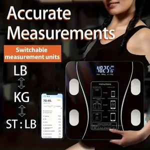 Smart Scale for Body Weight,Bluetooth digital bathroom scale for BMI and body fat measurement,Body Composition Monitor with Smartphone App
