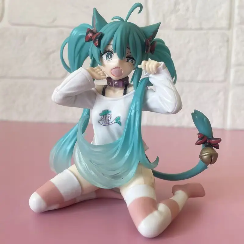 Hatsune Miku Cat Ear Mini Model Figure - Unisex Anime Game Character Action Figure, Cute Room Decor, Perfect Choice for Anime Fans, Creative Gift