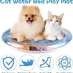 Upgraded Thickened Water Sensor Pet Cooling Mat, Comfortable Inflatable PVC Material, Suitable for Cats & Dogs, Durable & Eco-Friendly Design