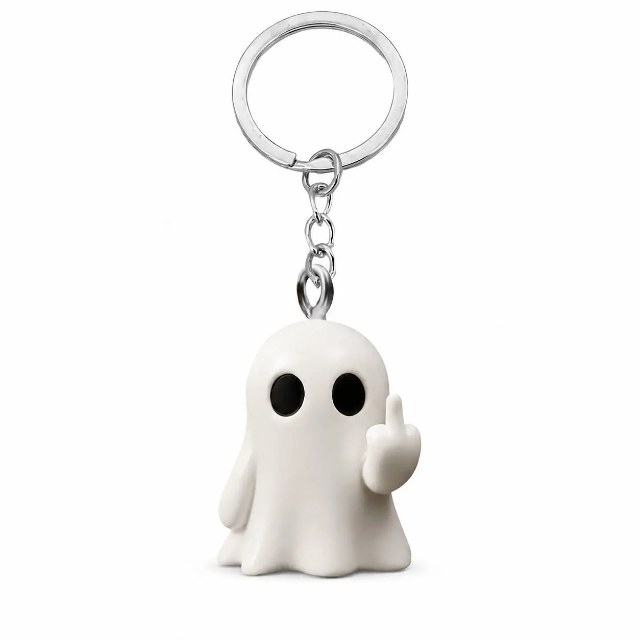 Funny Ghost Keychain for Women, Cute Sassy Halloween Bag Charm for Handbags, Purses & Car Keys, Spooky Gift