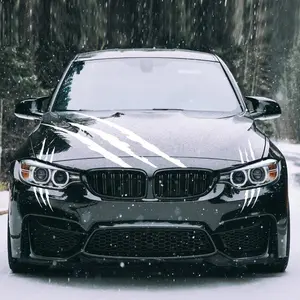 3pcs Claw Marks Decal Sticker For Car Headlamp Car Hood Vinyl StickerDecal For Cars (Black) Pegatinas Para Coche For Bmw E46 Car Decals