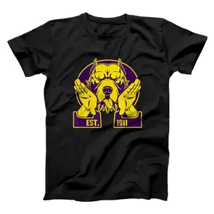 Black Fraternity Omega 1911 Bulldog Hand Sign Psi Purple Phi T-Shirt, Sweatshirt, Hoodie