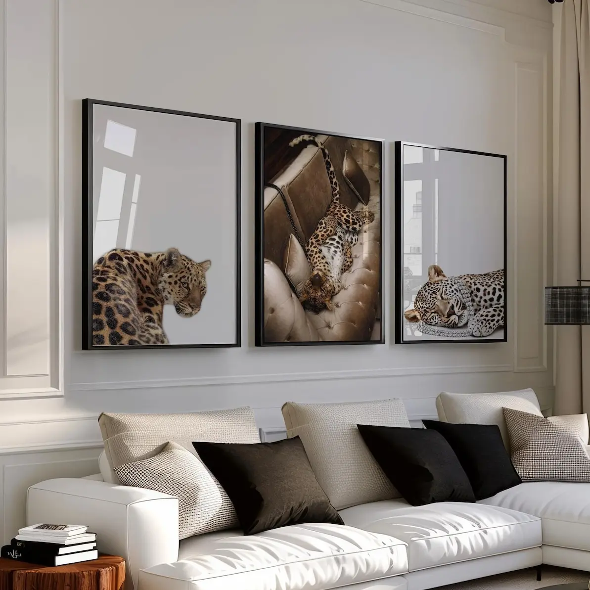 3 Piece Cheetah Wall Art  Cheetah Poster Dopamine Decor Black and White Luxury Fashion Poster Hypebeast Decor