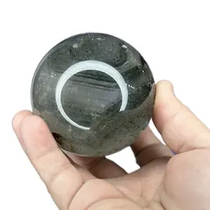 Garden Quartz Sphere - Natural Green Color, Round Shape, Ideal for Home Decor