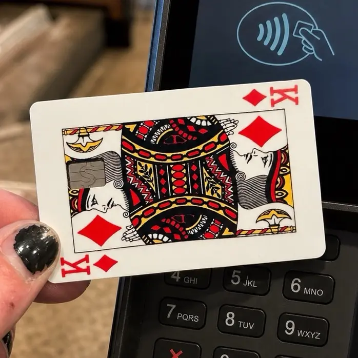 King of Diamonds Debit Card Skin Sticker 2 Pack Funny Playing Card Vinyl Cover