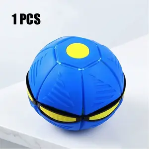 🛸 Magic UFO Frisbee Ball, Throw a Disc Catch a Ball, LED Pop Up Flying Saucer Toy for Kids, Bouncing Ball, Camping