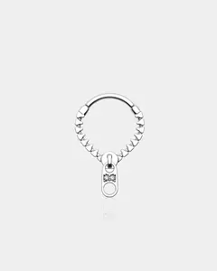 Zipper Style Clicker Septum Ring
