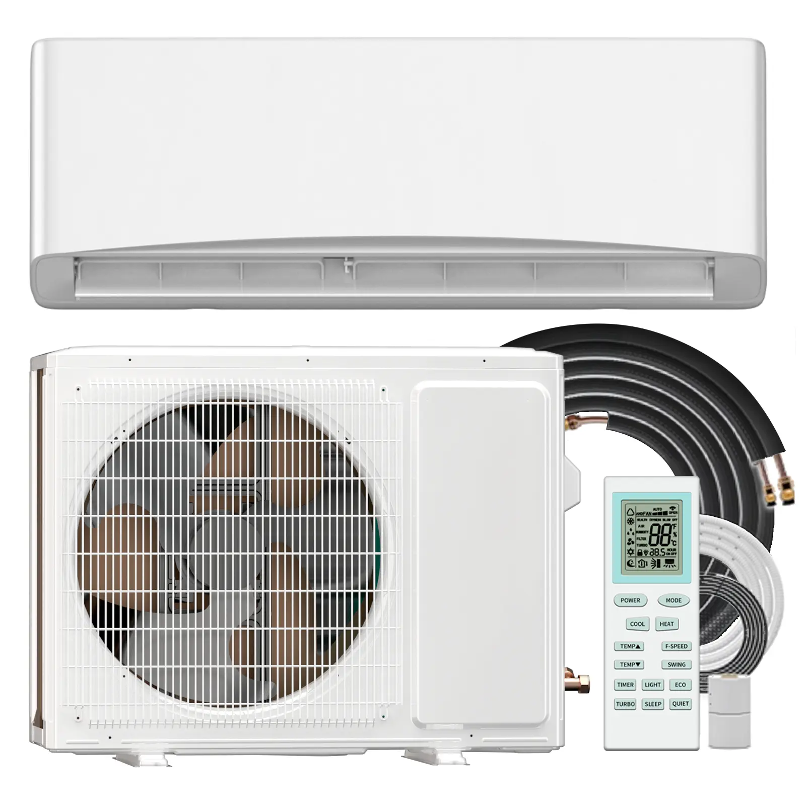 ceamorfco High Performance Mini Split AC/Heating System 12000 BTU Inverter AC Unit with 1 Ton Heat Pump, Up to 750 Sq.Ft Coverage Area