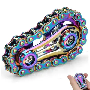 Metal Bicycle Chain Gear Fidget Spinner, Fidget Gadget, Stress Relief Gadgets, Multifunctional Anxiety Relief Toy, Edc Stress Reducer, Stress Relief Fidgeting, Cool Birthday Gift for Boys and Men