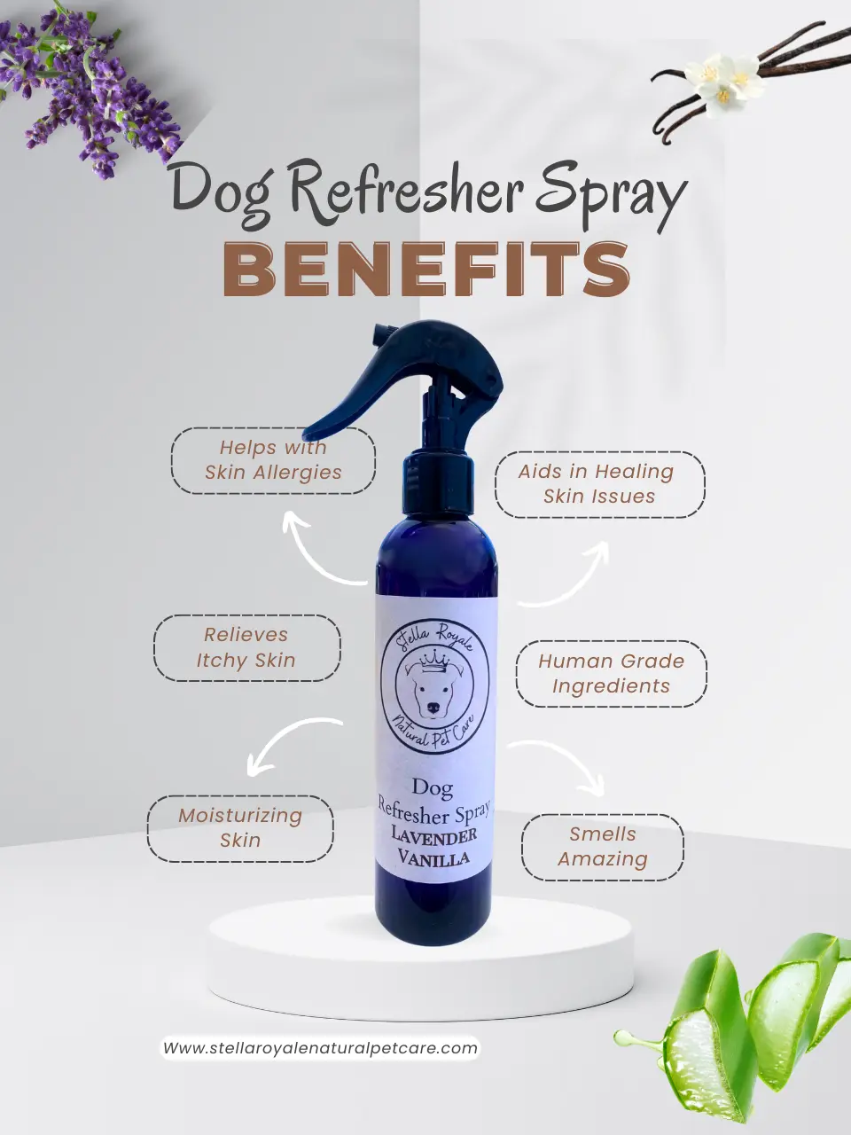 Lavender Vanilla Dog Refresher Spray
