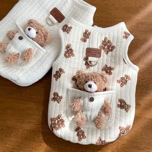 Autumn & Winter Puppy Clothes – Cute Cartoon Soft Shirt & Designer Vest for Small Dogs, Chihuahua, Poodle, Yorkshire