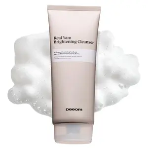 Deeom Yam Brightening & Moisturizing Facial Cleanser - Gentle Daily Facial Cleansing Product with Rice Extracts for Dull, Dry Skin, Rich Creamy Lather, Morning & Evening Use