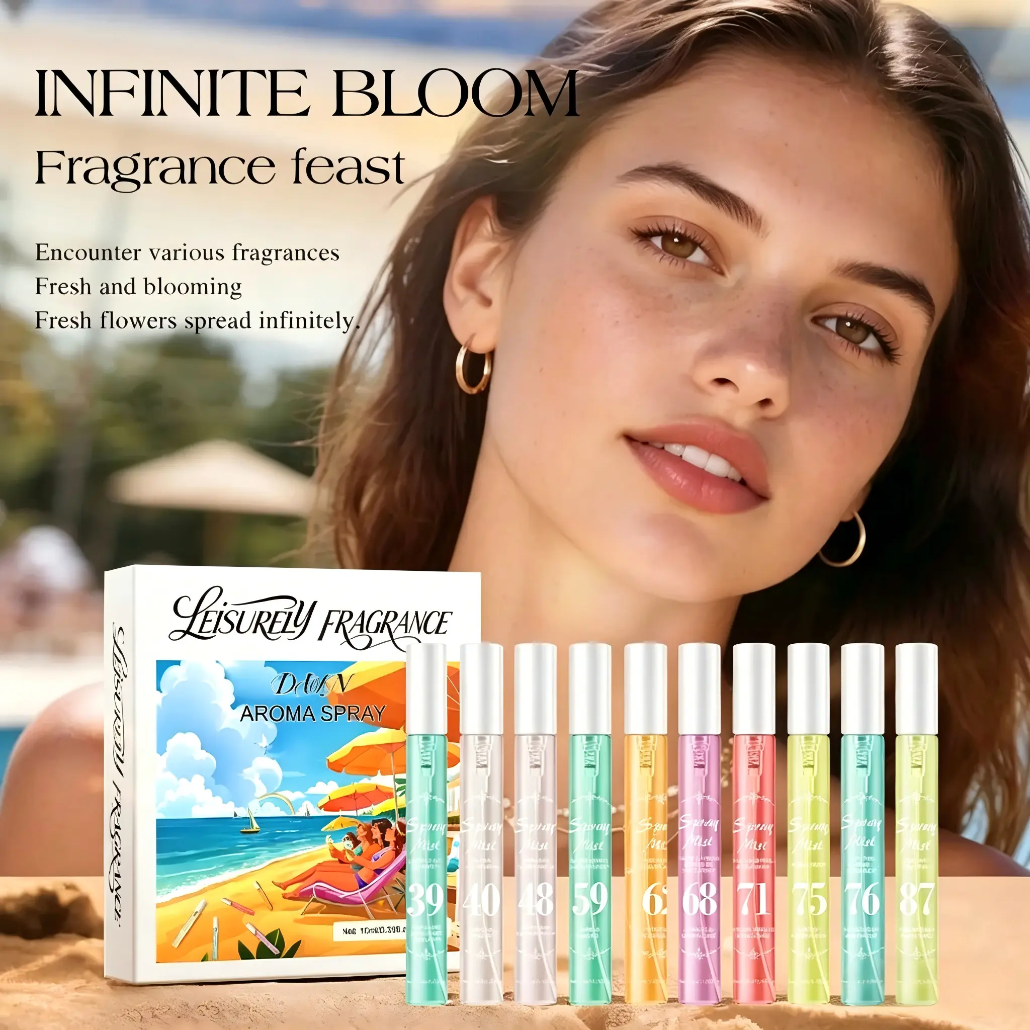 10-Piece Brazilian Scent Perfume Mist Set, 10ML Miniature Perfume Bottle Travel Sprays with Vanilla, Caramel & Fruity Fragrances for Women, Vanilla Scents, Brazilian Scent Fragrance Sets