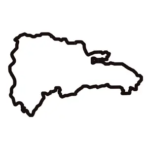 5 Pcs Dominican Republic MAP Car Decal Vinyl Bumper Stickers