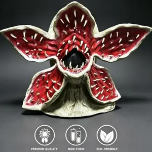 Slipknot Adult-Size Stranger Things Demogorgon Full Head Latex Mask, Comfortable Breathable Headgear, Flower-Adorned Party Accessory, Halloween Decor Gift (Home & Party Supplies, Masks & Accessories)