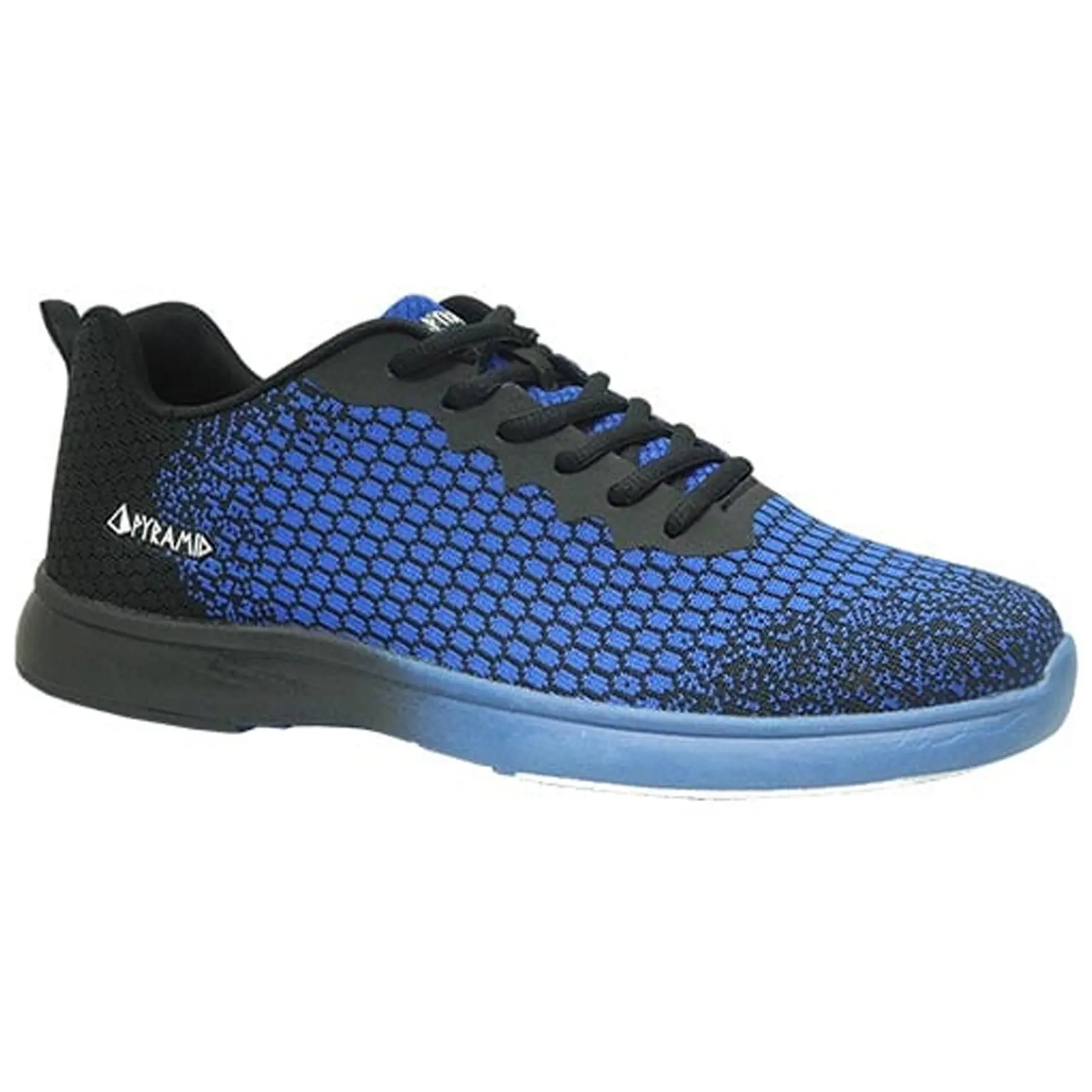 PYRAMID Men's Path Lite Performance Bowling Shoes, Ultra-Lightweight Seamless Mesh with Universal Hand, Black/Royal Blue