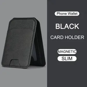 Minimalist Magnetic Phone Stand Wallet, Slim RFID Blocking Credit Card Holder, With Adjustable Stand, Compatible With Magnet Phones And Cases, Multi Card Slot, Strong Magnet Card Clip For IPhone 17/ 16/ 15/ 14/ 13/ 12/ Pro/ Max/ Plus/ Air
