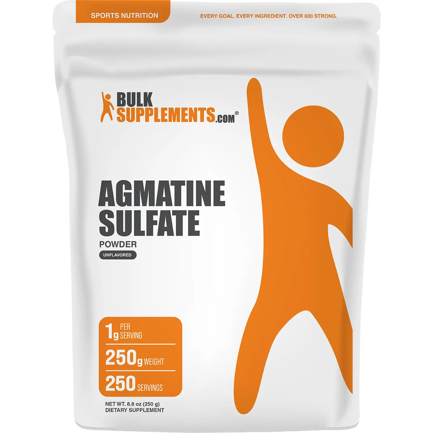BulkSupplements Agmatine Sulfate Edible Powder - Gluten-Free Health Fitness Nutrition Supplement - Fitness Muscle Support Workout Aid - 1g per Serving - 100g-1kg Sizes, Gluten Free Supplement
