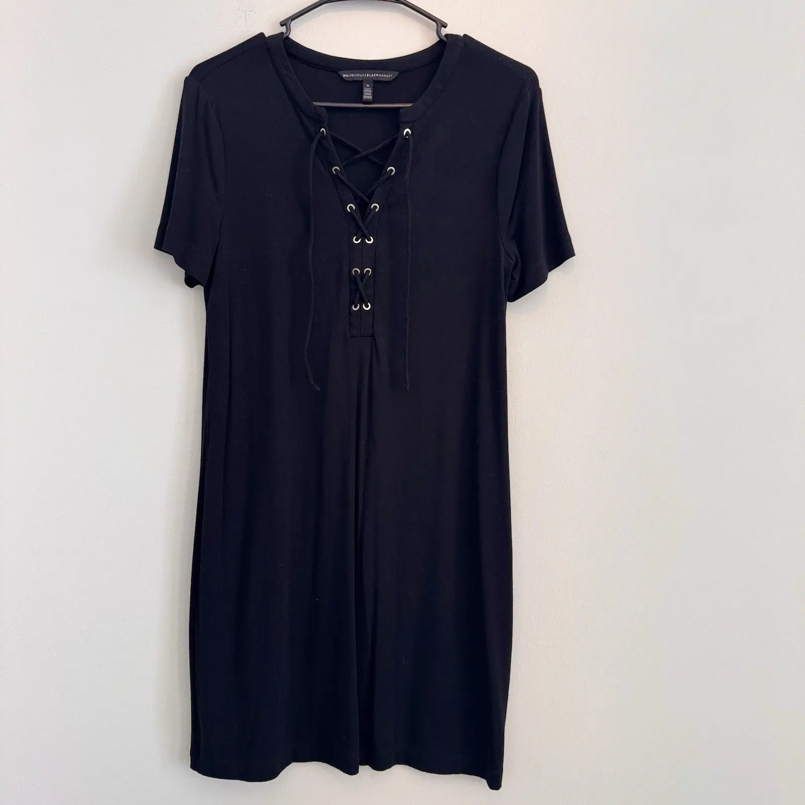 White House Black Market Black Lace Up Shift Dress Small S Matte Jersey - TikTok Shop White House Black Market Black Lace Up Shift Dress Small S Matte Jersey - TikTok Shop