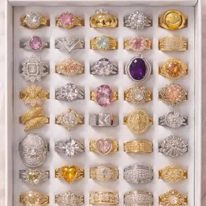 RINGS Assorted Styles in Gold and Silver with Colorful Stones and Sparkling Details for Everyday Wear