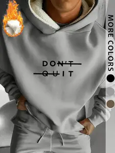 Men's Fleece Lined Casual Drawstring Hooded Homeewear Top, Fall Winter Warm Sports Wear, Fleece Lining for Extra Warmth, Regular Fit, Hoodie Sweatshirt