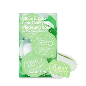 BANILA CO Clean It Zero Pore Clarifying Cleansing Balm Travel Kit | Travel-Friendly Cleanser for Oily & Acne-Prone Skin | 16 Pods of Vegan, Hypoallergenic Balm with AHA-PHA & Tea Tree