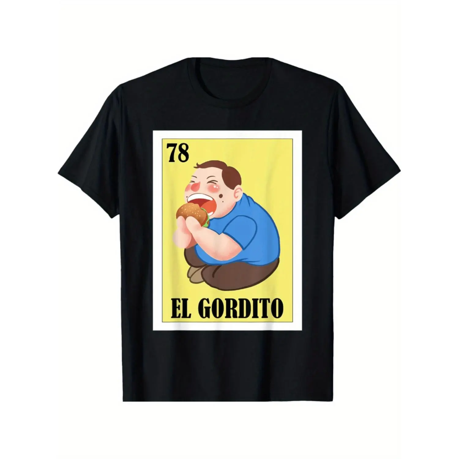Humorous Mexican Themed Apparel for Plus Size Men Featuring El Gordito T-Shirt