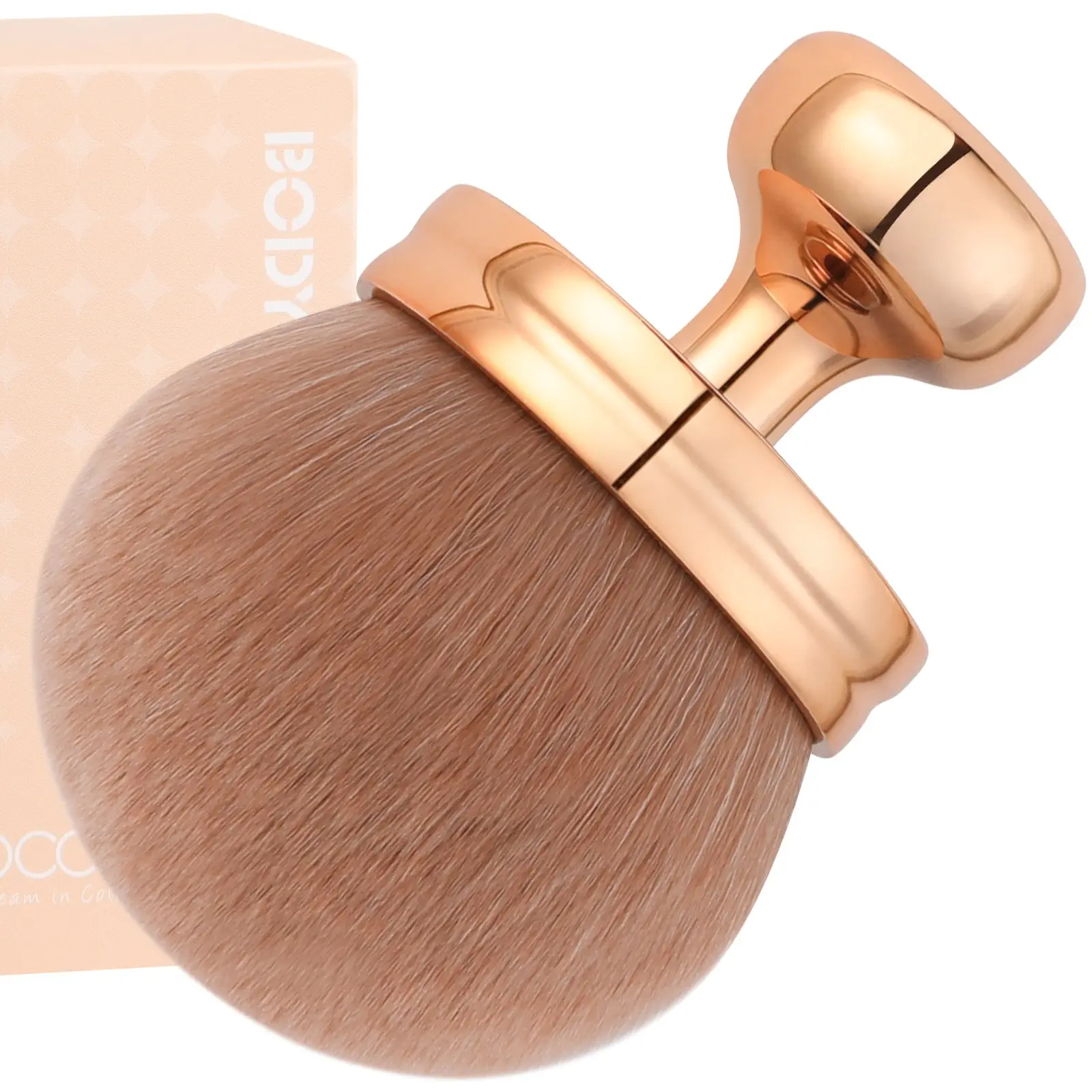 Full-Circle Body & Face Powder Brush, Fluffy Dome Brush, Luxuriously Soft for Even Coverage, Ideal for Setting Spray, Bronzer, All-Over Glow, Ergonomic Handle for Smooth Application, Soft Makeup Brushes, Cosmetic Brush, Cosmetics Brush