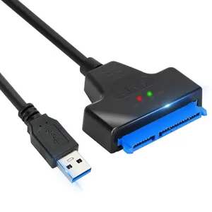 SATA to USB Adapter Cable for 2.5 inch SSD and HDD, USB 3.0 to SATA III Hard Driver Adapter,Support UASP SATA to USB Cable SATA Adapter Cable USB to SATA Adapter HDD to USB SSD Sata Cable-Black