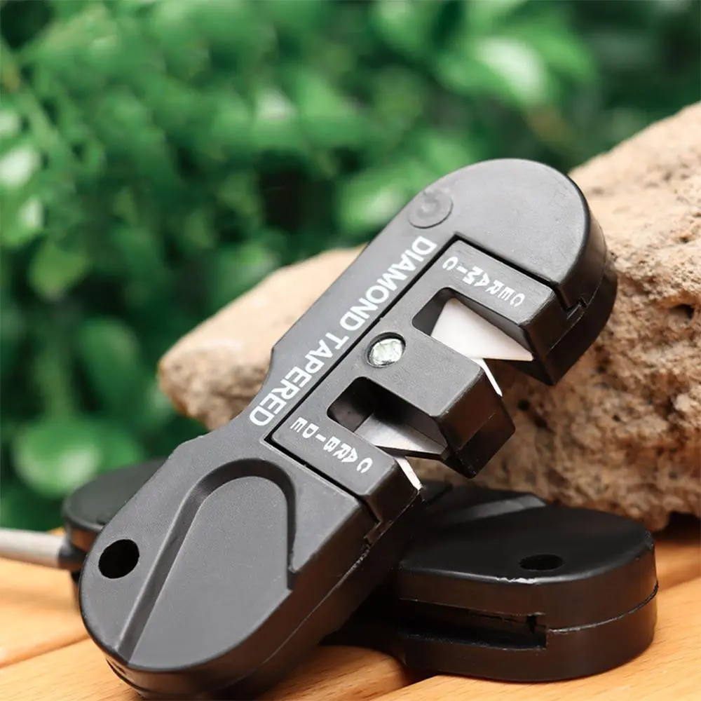 4 in 1 Portable Knife Sharpener, 1 Count Multifunctional Outdoor Knife Sharpener, Knife Sharpening Tool for Camping & Hiking, Outdoor Multifunctional Tools, Lightweight Tools