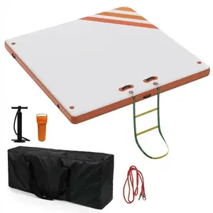 Inflatable Dock Floating Platform with None-Slip Surface,Thick Lake Floats for Adults, Non-Slip Air Dock Platform with Portable Carrying Bag, Floating Platform Island for Pool Beach Ocean