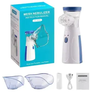 Handheld Mesh Nebulizer w302 - Quiet, Portable Rechargeable Ultrasonic Nebulizer with USB Cable & Instruction Manual, Respiratory Care Device for Home, Travel, Nebulizer Portable
