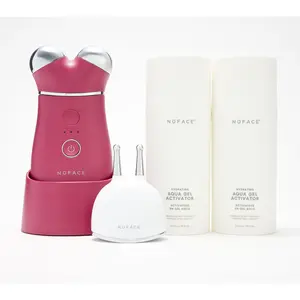 NuFace Trinity+ Facial Toning Device w/ ELE & 3.3 oz Aqua Gel Duo