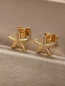 Oceanic Starfish Earrings for Women, Beach Vacation Jewelry, Unique Sea Life Ear Studs, Perfect Gift for Coastal Lovers