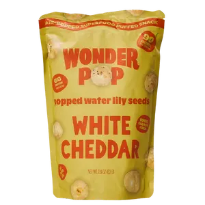 Wonderpop White Cheddar - Popped Water Lily Seeds - Crunchy Crispy Snack with 2g Protein, 1g Fiber - Non-GMO, Gluten-Free - Perfect for On-the-Go, Salads